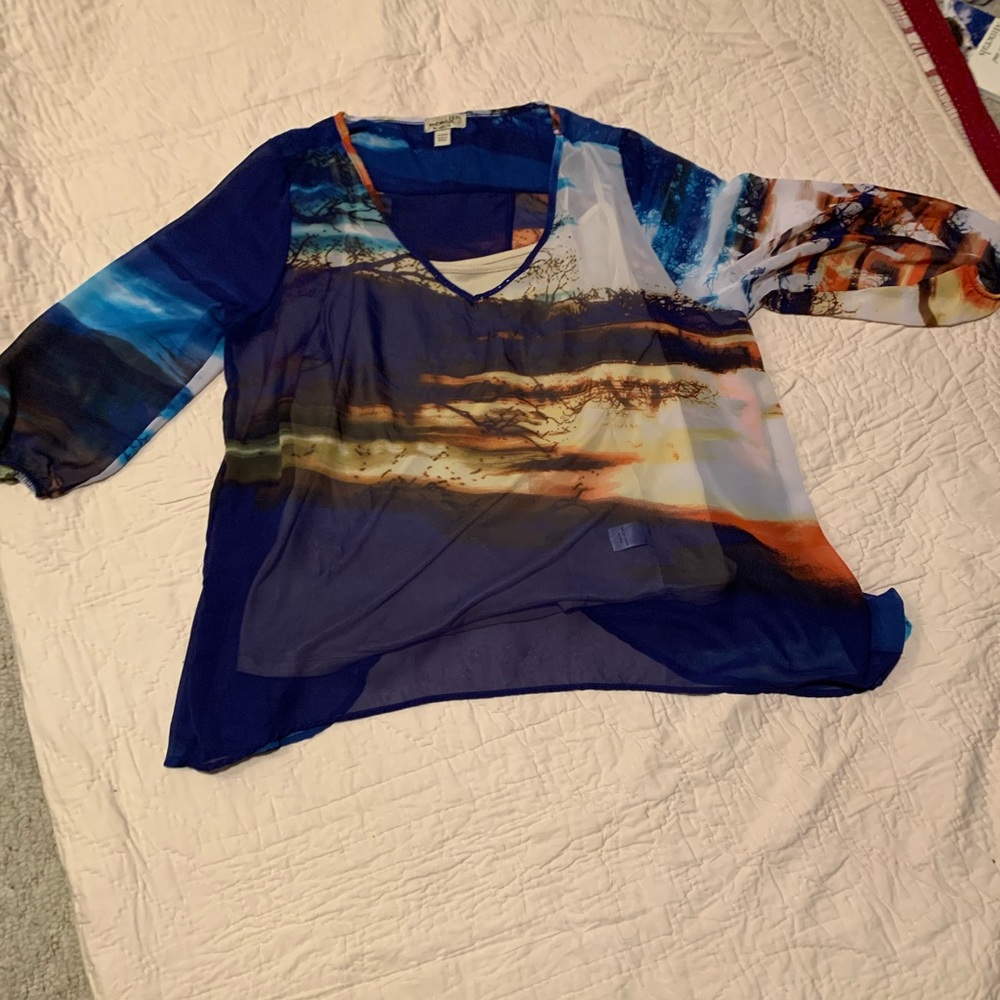 One World sheer top
